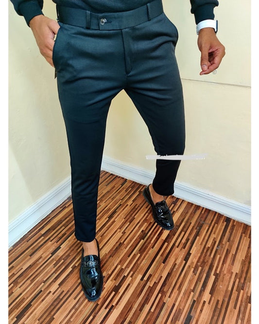 Fashion Men Dress Pants Ankle Suit Trousers Casual Formal Office Working  Solid | eBay