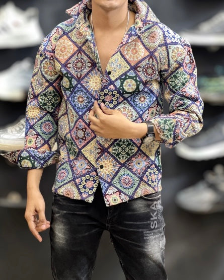 Jakad Color Print Imported Shirt - Square