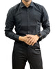 Tuxedo Shirt - Black - revolvefashion07