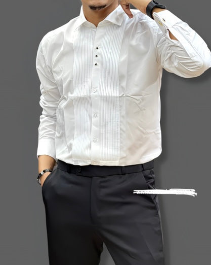 Tuxedo Shirt -white