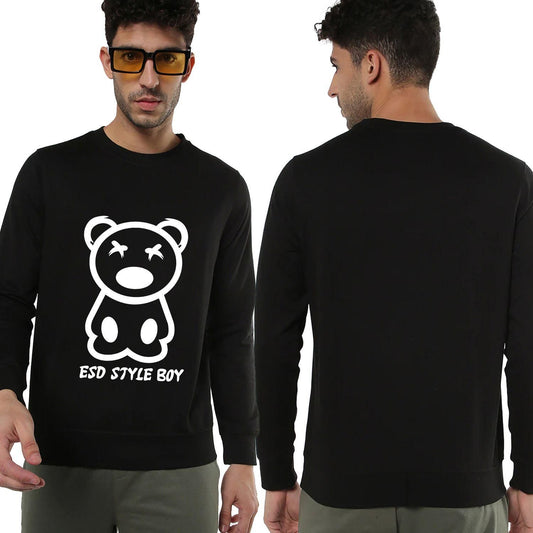 Men's Cotton Blend Fleece Oversized Graphic Print Sweatshirt