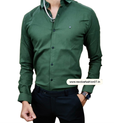 Forway Double Twill Lycra Shirt - Dark Green - revolvefashion07