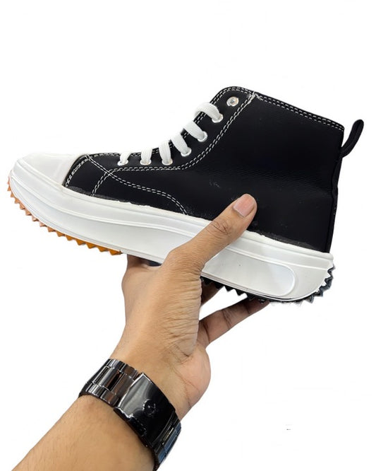 High Sole Sneaker Shoes - Black - revolvefashion07